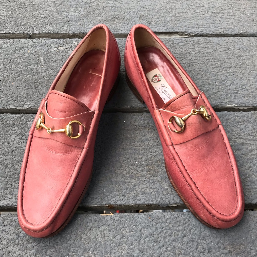 Vintage GUCCI Pink Leather Loafer
